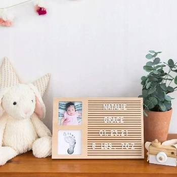 Pearhead trojrámik na odtlačok nástenný šedý