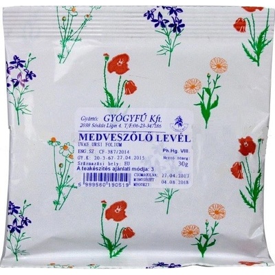 Gyógyfű čaj Medvedica lekárska list 30 g