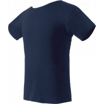 Nath bavlněné tričko K1 z poločesané bavlny s bočními švy Modrá námořní tmavá NH140