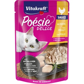 Vitakraft Poesie пауч за котки вкусен сос с истински парченца пилешко месо 85gr