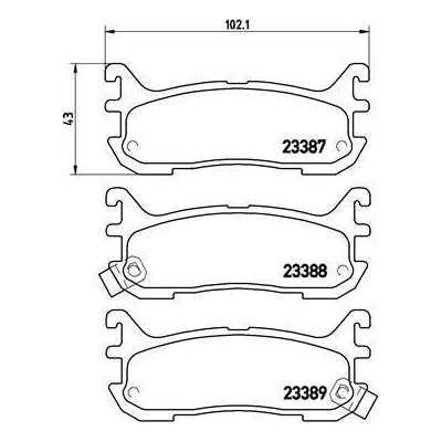 Sada brzdových platničiek kotúčovej brzdy BREMBO P 49 021