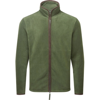Premier mikina Artisan PR 823 na zip fleecová pánská COT 390823zb701 Zelená mechová/hnědá