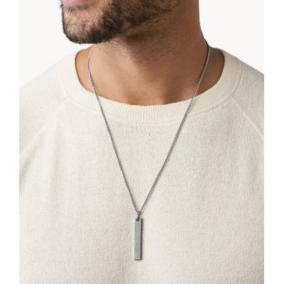 Fossil Мъжко колие fossil vintage casual - jf03988040 (jf03988040)