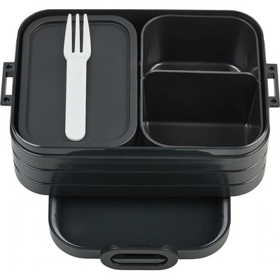 Mepal - Lunchbox Take A break midi - Obědový box s přihrádkami - Vhodný až pro 4 sendviče - 900 ml - severská černá