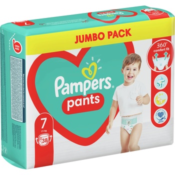 Pampers Бебешки пелени гащи Pampers, 7, Jumbo Pack, 38 броя (1007000189)