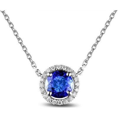 Eppi Tanzanitový náhrdelník s diamantmi N31008