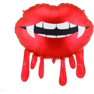 PartyDeco Fóliový balón Krvácajúce pery 92 x 60 cm