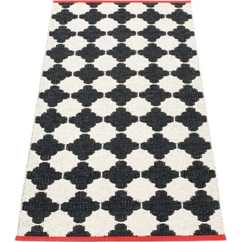 Pappelina Черно-бяла пътека за открито и закрито 70x150 cm Marre Black Coral - Pappelina (MAX715)