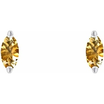 Eppi Minimalistické strieborné náušnice s citrínmi Sistine E40731
