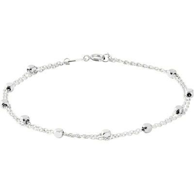 Gemmax Jewelry řetízkový z bílého zlata s korálky GLBWN204364