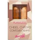 Barry M Flawless Chisel Cheeks Krémový bronzer a rozjasňovač v tyčinke duo balení 2 x 5 g
