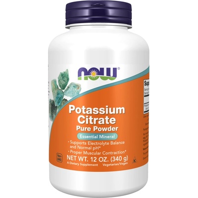NOW Foods Potassium Citrate Pure Powder Draslík 340 g