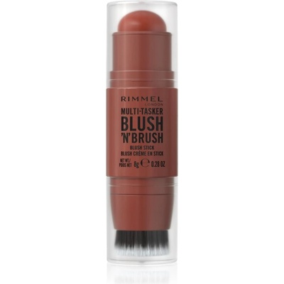 Rimmel Multi-Tasker Blush'N'brush руж в стик с четка цвят 350 Roasted Peach 8 гр