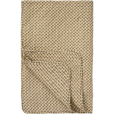 Ib Laursen Prešívaný prehoz Beige / Block pattern 130 x 180 cm