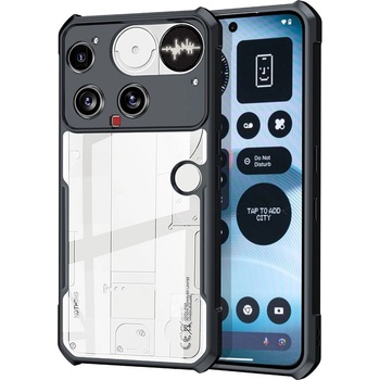 Nothing XUNDD Калъф за Nothing Phone (3) 5G с Прозрачен акрилен гръб- TPU рамка, Airbag технология, вкл. Протектор, Черен
