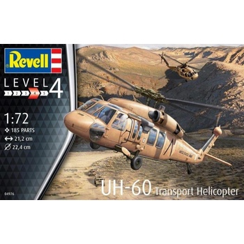 Revell Sikorsky UH-60 černá Hawk Plastic ModelKit 04976 1:72