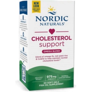 Nordic Naturals Cholesterol Support - Omega LDL 1152 mg | With Red Yeast Rice and CoQ10 [60 Гел капсули]