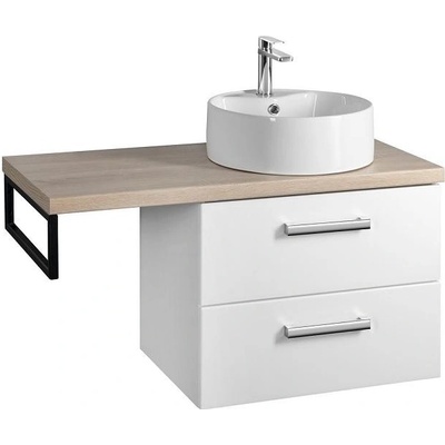 Aqualine Vega š. 97,5 cm, bílá/dub platin, VG064-02