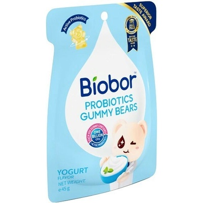 Biobor Probiotics Gummy Bear s jogurtovou príchuťou a probiotikami 45 g