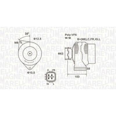 generátor MAGNETI MARELLI 063731727010