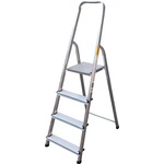DRABEST Стълба алуминиева сертифицирана 4+1 стъпала drabest 125 кг (03090041)
