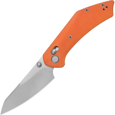 Geo Knife DIVID Stonewash M390 Blade, Orange G10 GEO2507H