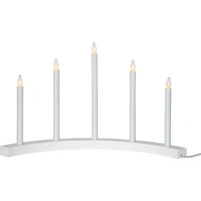 Star trading Okenný svietnik ACCENT 5 svetiel biely