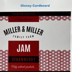  Glossy Cardboard (FSC) label test roll - 10 cm x 4 meter (testroll12)