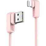 USAMS Kabel kątowy U-flow Lightning 1 m розов (Usa000189)