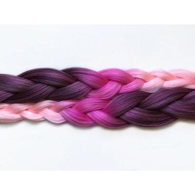 Kanekalon Easy Braid a Miss Rola Barva: 33/HOTPLUM/L-PINK (brown-pink shaded, ombré hnědá-růžová), Značka: Miss Rola