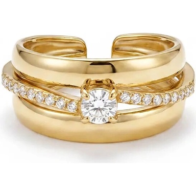 Elanis Jewel Pozlacený prsten Aura z chirurgické oceli EJ00867