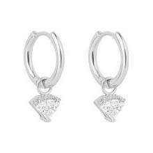 Diamonfire Stříbrné náušnice E6196