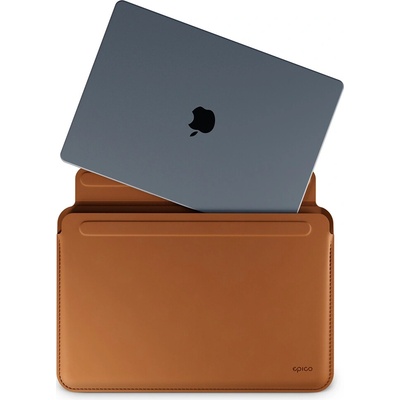Epico Kožený obal na MacBook Air/Pro 13,3" – hnedý 9911141300033