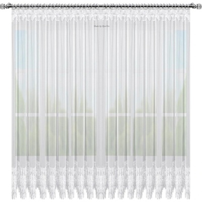 BytoTex Hotová voálová záclona Helena s krajkou 600x250 cm