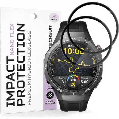 Techsuit Протектор за Huawei Watch GT 5 Pro 46mm - Nano Flex (2 pack) - Techsuit - Черен