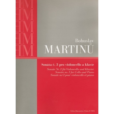 Sonáta č. 3 pre violončelo a klavír Bohuslav Martinů