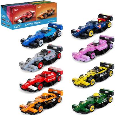 CADA sada 8 pretekárskych áut Circuit Racing Car 560 dielikov