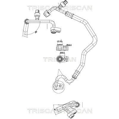 Vysokotlaké / nízkotlaké vedení, klimatizace TRISCAN 9010 16026 (901016026)