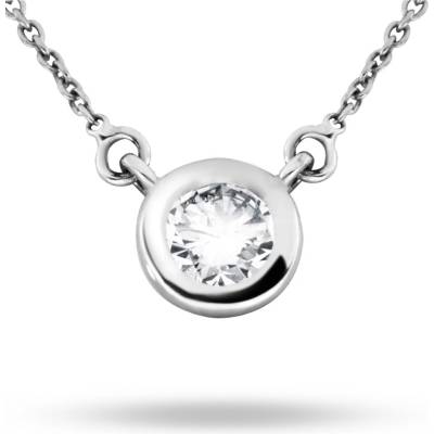 Ouda diamonds Náhrdeľník z bieleho zlata s briliantom 20001789b