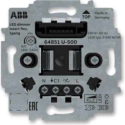 ABB 2CKA006500A0013 Přístroj stmívače LED flex, pro krátkocestné ovládání (typ 64851 U-500)