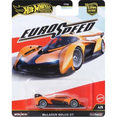 Mattel Hot Wheels Model sběratelského autíčka Euro Speed 1:64 oranžový