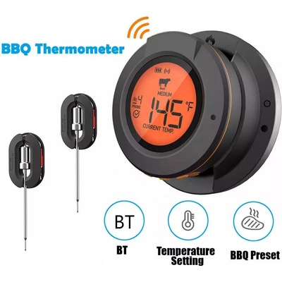 Dellinger Bezdrátový BBQ teploměr – chytrý Bluetooth teploměr na maso s ovládáním přes aplikaci