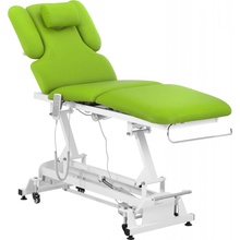 physa Elektrické masážní lehátko - 3 motory - 300 W - 185 x 67 x 62–84 cm - 200 kg - bílé/světle zelené NANTES LIGHT GREEN PH
