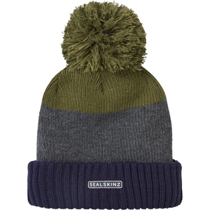 Sealskinz Зимна шапка (beanie) Sealskinz Flitcham Beanie - Navy / Grey / Olive - размер XXL (904-0853-0113)