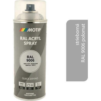 Motip Acryl 400 ml RAL 9006 polomat