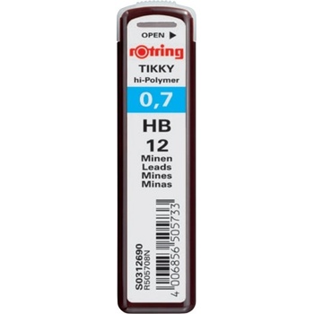 Графити Rotring Hi Polymer HB 0.7 mm 12 графити (HB 0)