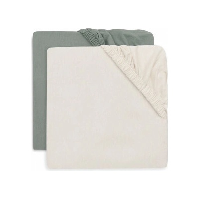 Jollein napínacia plachta 2 ks Sea Green/Ivory 60x120