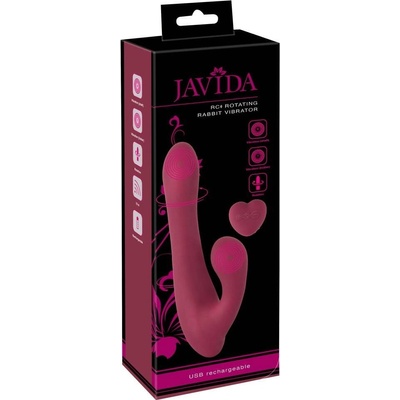Javida cordless radio rotating pearl clitoral lever red