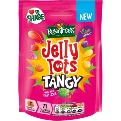 Rowntree's Jelly Tots želé bonbonky s kyselou cukrovou krustou 140 g