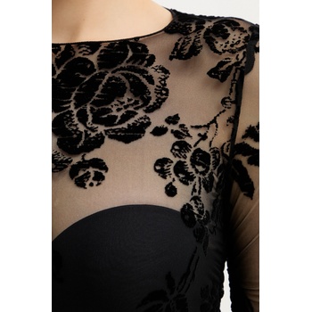 PINKO Блуза Pinko дамска в черно с флорален десен 105601 A2QD (105601.A2QD)